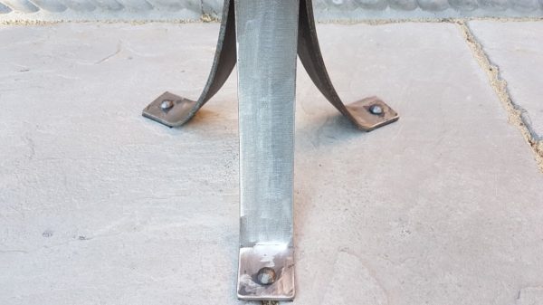 Side Table Metal Feet Close Up