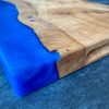 river resin serving board blue