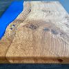 river resin serving board blue