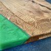 river resin serving board green