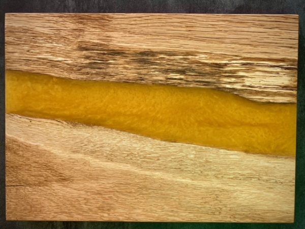 River Resin Serving Board - Yellow