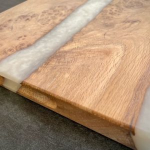 river resin serving board white